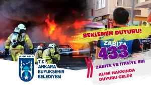 ABB 433 İtfaiye Eri ve Zabıta Memuru Alımı Hakkında Duyuru Geldi!