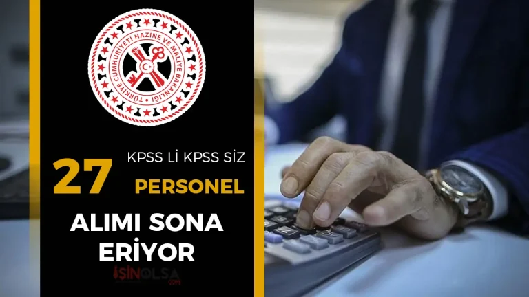 HMB 27 Sözleşmeli Personel Alımı Başvurusu - KPSS li KPSS siz