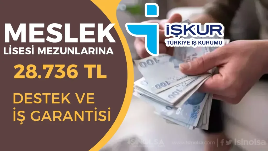 Meslek Lisesi Mezunlarına 28.736 TL Destek ve İş Garantisi!