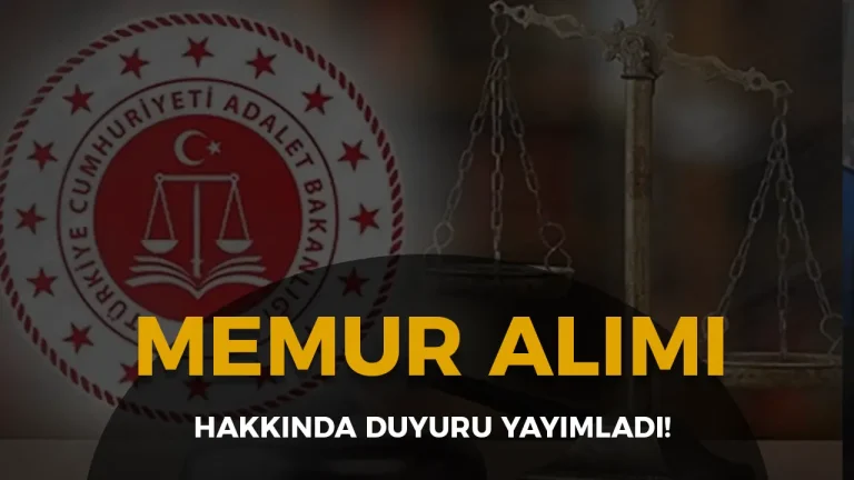 Adalet Bakanlığı Memur Alımı Hakkında Duyuru! ( Stajyer Kontrolör )