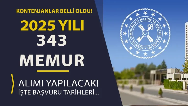 hazine ve maliye bakanlığı 343 memur alımı