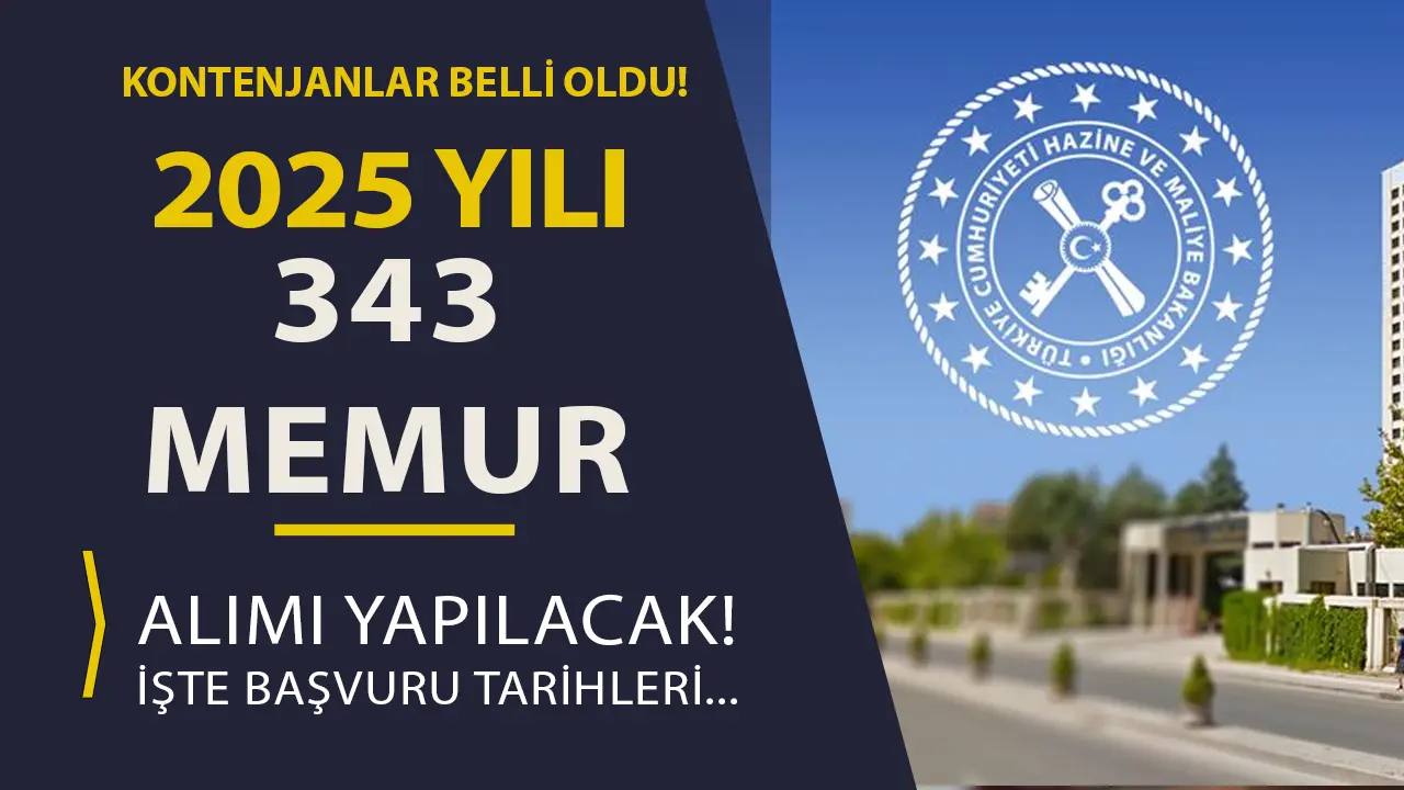 hazine ve maliye bakanlığı 343 memur alımı