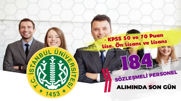 istanbul universitesi 182 personel alimi