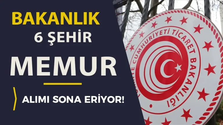 ticaret bakanligi memur alimi sona eriyor