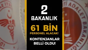 2 Bakanlık 61 Bin Kamu Personeli Alacak! Kontenjanlar Belli Oldu