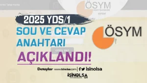 2025 YDS /1 Soru ve Cevap Anahtarı Yayımlandı!