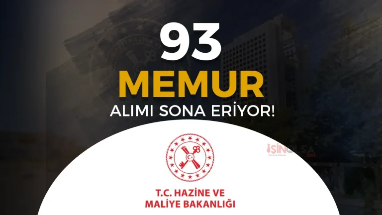 HMB 93 Memur Alımı Sona Eriyor ( Hazine ve Maliye Uzman Yardımcısı )