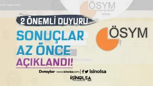 ÖSYM’den 2 Önemli Sınav Sonucu Açıklandı! ( MEB EKYS – Kaymakamlık )