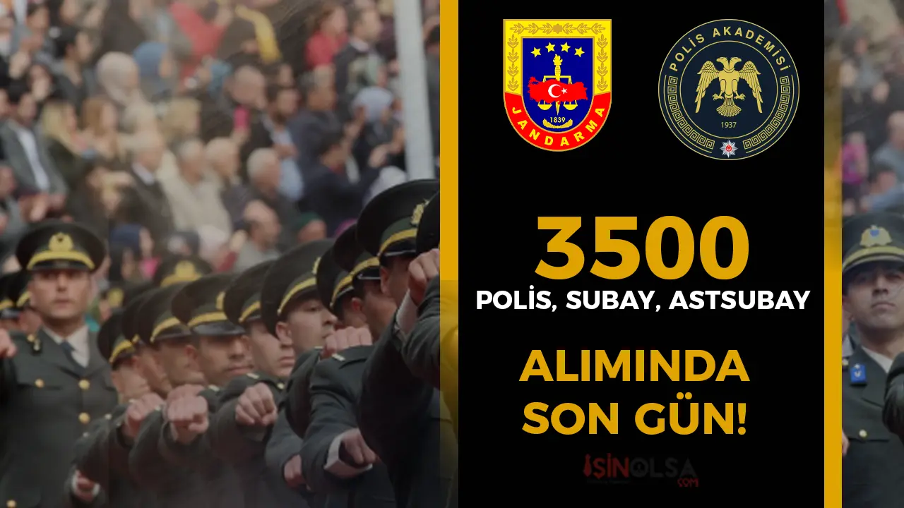 Polis, Subay ve Astsubay Olmak İsteyenler Dikkat! 3500 Kişilik Alım Fırsatını Kaçırmayın!